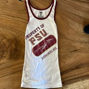 Florida State Seminoles slim white tank top . Size S/C.